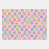 PASTEL COLORFUL EASTER EIGS & STRIPS INPAKPAPIER VEL (Voorkant 2)