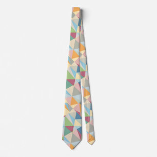 Pastel Colorful Moderne Abstract Geometric Pattern Stropdas