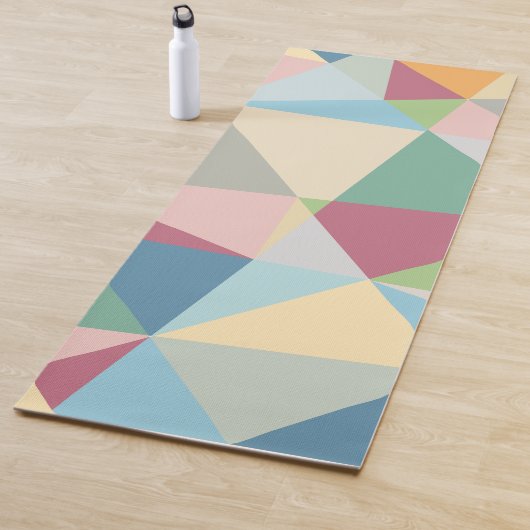 Pastel Colorful Moderne Abstract Geometric Pattern Yogamat (In situ)