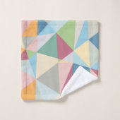 Pastel Colorful Moderne Abstrait Motif géométrique (Gant de toilette)