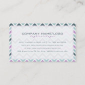 Pastel Colorful Retro Chevron Pattern 2a Visitekaartje (Achterkant)