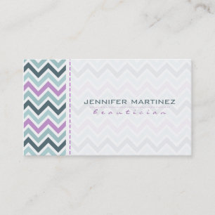 Pastel Colorful Retro Chevron Pattern 2a Visitekaartje