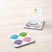 Pastel Colorful Seashell Pack Bier Onderzetter (Rechterzijde)