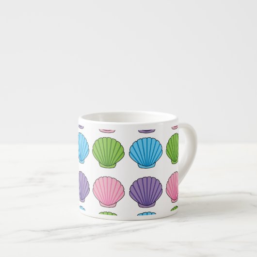Pastel Colorful Seashell Pack Espresso Kop (Voorkant rechts)