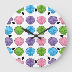 Pastel Colorful Seashell Pack Grote Klok