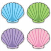 Pastel Colorful Seashell Pack Sticker (Voorkant)