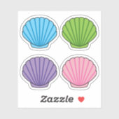 Pastel Colorful Seashell Pack Sticker (Vel)