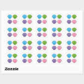 Pastel Colorful Seashell Pack Vierkante Sticker (Vel)