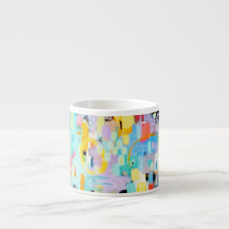 Pastel Colors Abstract Design Espresso Mok