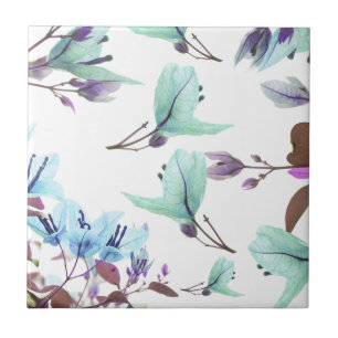 Pastel Colors Bleek Blue Bougainvillea Flowers  Tegeltje