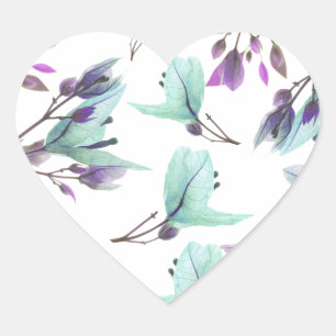 Pastel Colors Bougainvillea Flowers Hart Sticker