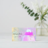 pastel colors cake logo visitekaartje (Staand voorkant)