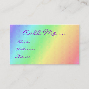 Pastel Colors Contactez-moi Carte