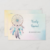 Pastel Colors Dreamweaver Weddenschap Menu RSVP (Voorkant / Achterkant)