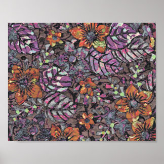 Pastel Colors floreel patroon romantische digitale Poster