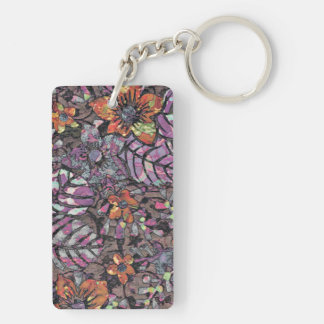 Pastel Colors floreel patroon romantische digitale Sleutelhanger