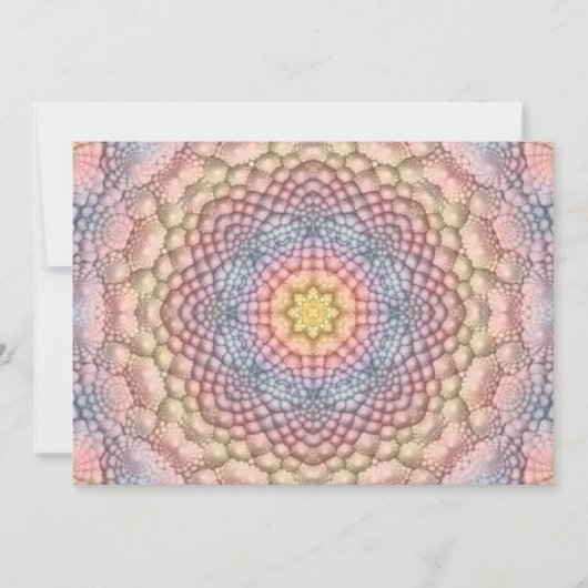 Pastel Colors Fractal Kaleidoscope Kaart (Voorkant)