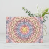 Pastel Colors Fractal Kaleidoscope Kaart (Staand voorkant)