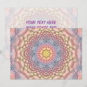 Pastel Colors Fractal Kaleidoscope Kaart (Voorkant / Achterkant)
