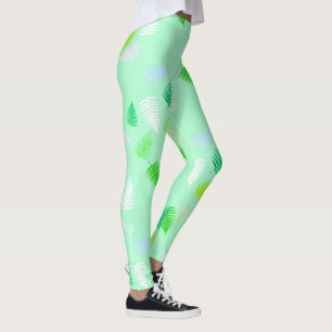 Pastel Colors Happy Fern laat Leggings achter