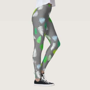 Pastel Colors Happy Fern laat Leggings achter