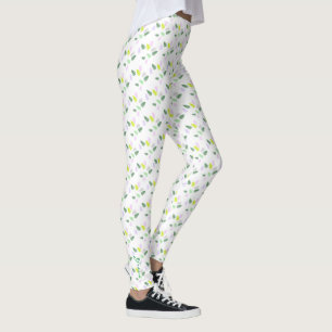 Pastel Colors Happy Green Fern laat Leggings achte