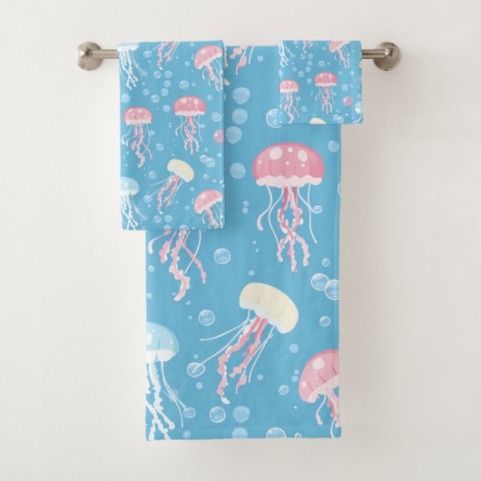 Pastel colors jellyfish pattern (En situation)
