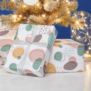 Pastel Colors Organic Shapes Seamless Pattern Cadeaupapier