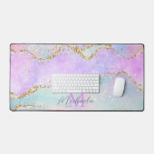 Pastel Colors Rose Bleu Agate Parties scintillant  (Clavier et souris)