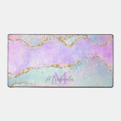Pastel Colors Rose Bleu Agate Parties scintillant  (Recto)