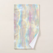 Pastel Colors Shimmering Iridescent Stripes Patter (Serviette à main)