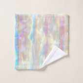Pastel Colors Shimmering Iridescent Stripes Patter (Gant de toilette)