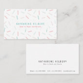 Pastel Colors Sprinkings White Mommy Carte de visi (Devant / Derrière)