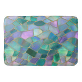 Pastel colors stained glass mosaic pattern badmat (Voorkant)