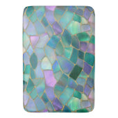 Pastel colors stained glass mosaic pattern badmat (Voorkant Verticaal)