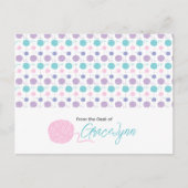 Pastel Colors Yarn Ball String Pattern Briefkaart (Voorkant)