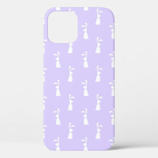 Pastel Colour Bunny Pattern Blue Background Pet Case-Mate iPhone Case (Achterkant)
