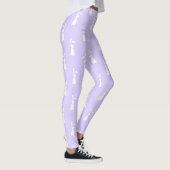Pastel Colour Bunny Pattern Blue Background Pet Leggings (Rechts)