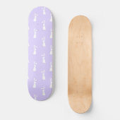 Pastel Colour Bunny Pattern Blue Background Pet Skateboard (Voorkant)
