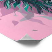 Pastel-Coloured Lion Abstract behang Poster (Hoek)