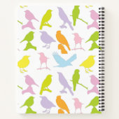 Pastel Coloured Variété d'oiseaux Carnet Motif (Dos)