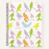 Pastel Coloured Variété d'oiseaux Carnet Motif (Devant)