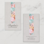 Pastel Colours Flower Carte de visite (Devant / Derrière)