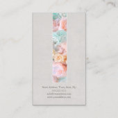 Pastel Colours Flower Carte de visite (Dos)