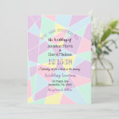 Pastel Colours Invitations de mariage (Debout devant)