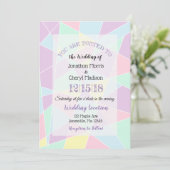 Pastel Colours Invitations de mariage (Debout devant)