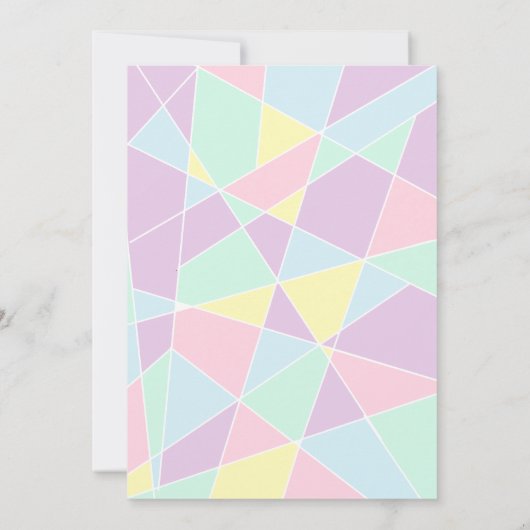 Pastel Colours Invitations de mariage (Dos)