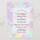Pastel Colours Invitations de mariage (Devant / Derrière)