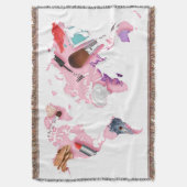 Pastel Comestics-Wereldkaart Deken (Voorkant Verticaal)