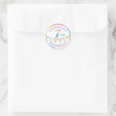 Pastel Confetti 7e Anniversaire Favoriser Sticker (Sac)